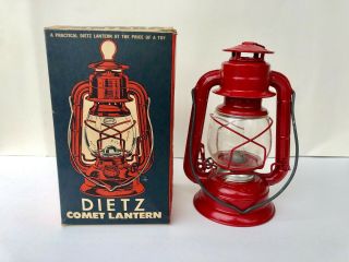 Vintage Dietz Comet Lantern W/box H5 Kerosene - 8.  5 " - Made In Usa 1950 