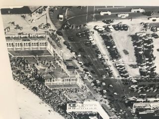 Large 20 X 16 Inch Vintage Black & White Aerial Photograph Asbury Park Boardwalk