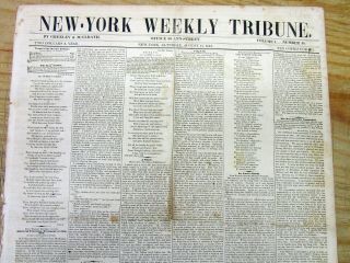 1842 Newspaper W Interview Of Joseph Smith In Nauvoo Il - Founder Of The Mormons
