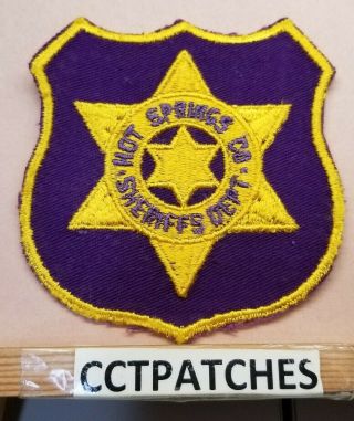 Vintage Hot Springs County,  Wyoming Sheriff (police) Shoulder Patch Wy