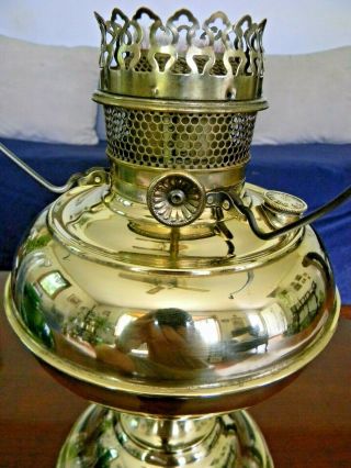 B&H 1905 Antique Oil Lamp Brass Rare Collectable Vintage Rayo Aladdin Lantern 5