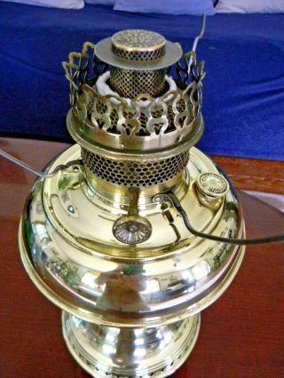 B&H 1905 Antique Oil Lamp Brass Rare Collectable Vintage Rayo Aladdin Lantern 6