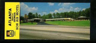 Oversized Postcard Georgia Ga Atlanta Best Western Bon Air Motel