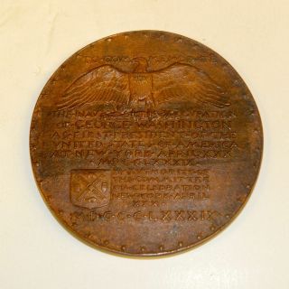Antique Bronze George Washington Memorial Medal by Augustus St.  Gaudems 2