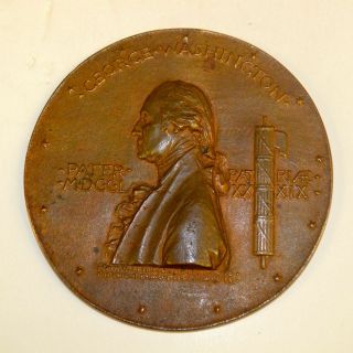 Antique Bronze George Washington Memorial Medal by Augustus St.  Gaudems 3