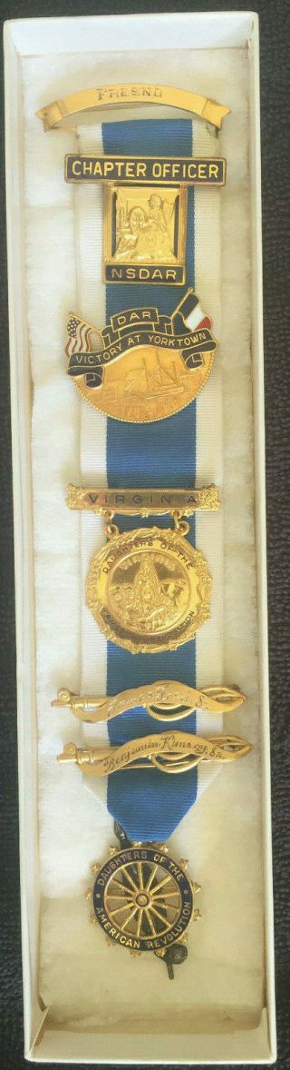 Rare Dar Daughters Of The Revolution Medal - Fresno,  Ca - (caldwell Gf)