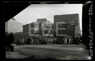 1927 Socony Gas Station Greenwich Manhattan Nyc York Old Photo Negative 10p