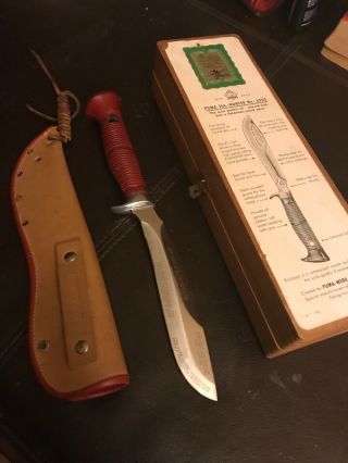 Antique Abercrombie & Fitch 6363 Puma Sea Hunter Knife W/wood Box Germany Rare