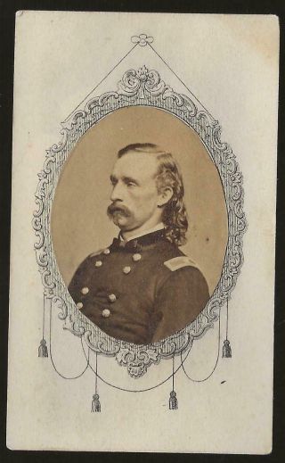 Civil War Era Cdv General Rare View Of General George Custer