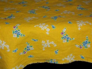 Vintage Feedsack Flour/sugar Bag Quilt Fabric Dainty Pink Blue Flowers Yellow 3