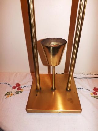 2 Light Stand Floor Lamp Mid Century Leaf Brass Retro Vintage Hollywood Regency 6