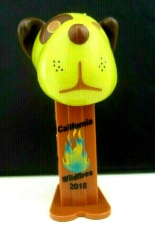 Rare 2018 Mini Wild Fire Blue Flame Barky Brown Pez - Only 50 - $3.  99 Us Ship