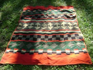Rare Vintage Early Capps & Sons Wool Blanket Marketed By Buffalo Bill Cody