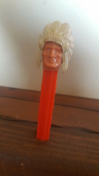 Vintage Pez Indian Chief Candy Dispenser No Feet Made In Austria 2 620 061