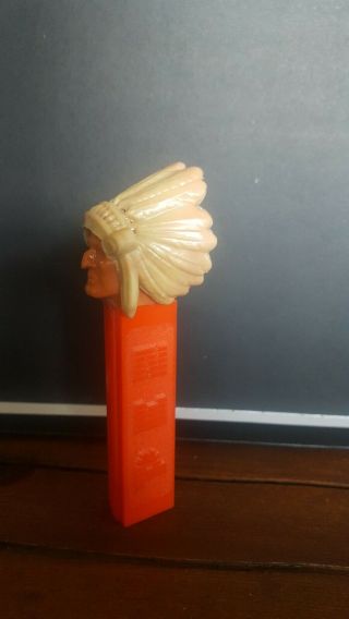 Vintage PEZ INDIAN CHIEF candy dispenser NO feet made in AUSTRIA 2 620 061 2