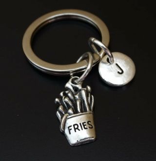 French Fry Keychain,  French Fry Charm,  French Fry Pendant,  Fast Food Keychain,