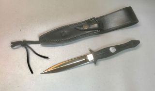 Vintage 1980 ' Al Mar Seki Japan Tactical Shadow| Dagger Knife Box Sheath 2