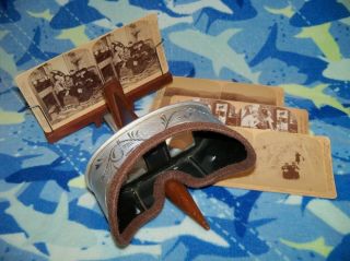 Antique Stereoscope 3d Card Viewer " The Perfecscope " Pat.  1895 & Complete