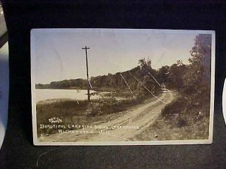 Vintage,  Rppc,  " Lakeside Drive Lake Magner Richardson Wis.  " Rare
