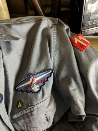 40s Air Scouts Shirt w/ hand made squadron 11 Boy Scout Of America 4