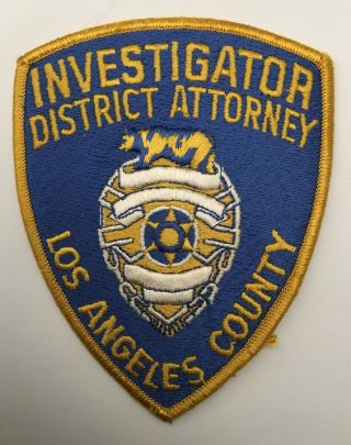 Los Angeles County District Attorney Investigator,  California Old Shoulder Patch
