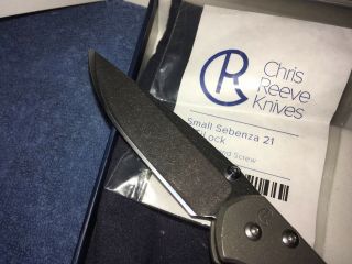 Chris Reeve Small Sebenza 21 Drop Point S35VN Right Hand Stud 11
