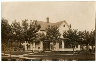 Ne Nebraska Harvard Dr.  Jenison Residence House Home Clay County Postcard Rppc