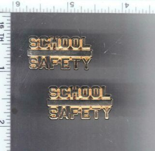 York City School Safety Police Small Version Shirt Collar Brass Set