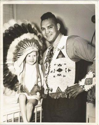 Vintage Chief Don Eagle The Marvelous Mohawk Native American Indian Wrestler 3