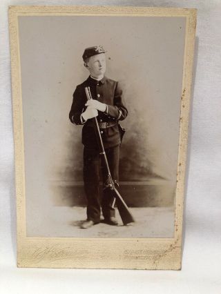 Vtg Antique 1870s Post Civil War Soldier Cdv Photo Stevenson’s Brooklyn York