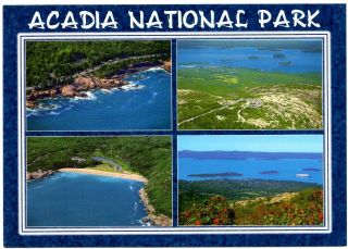 Acadia National Park Postcard Ocean Drive Thunder Hole Sand Beach Cadillac Mtn