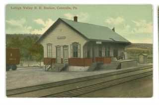 Lvrr Lehigh Valley Railroad Station Depot Centralia Pa Ghost Town Postcard