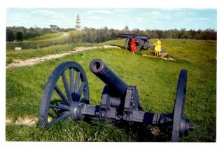 Fort Hill Vicksburg National Military Park Postcard Mississippi River Cannon