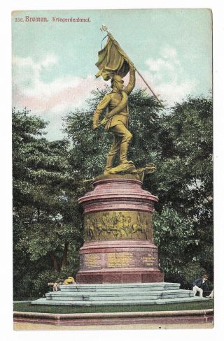 Bremen,  Kriegerdenkmal Posted 1906 Postcard 925n