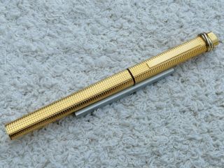 Cartier Vendome Trinity Gold Plated Oval Fountain Pen,  18 K Gold Nib -
