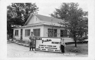 Rppc Cass Lake Mn 1949 Lodge @ Elmer Petko 