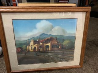 The Dixon Paper Company The Santa Fe Railroad Depot Framed Print Artwork