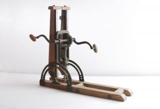 Antique Barn Beam Boring Machine Timber Auger Drill