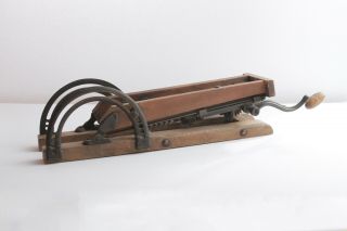 Antique BARN BEAM BORING MACHINE Timber Auger Drill 4