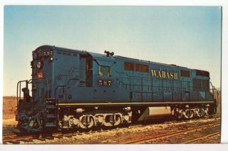 1964 - Wabash Trainmaster 597 At Alco,  Schenectady Ny Trains Postcard