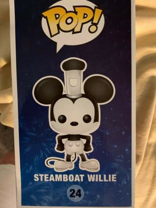 D23 2011 9 Inch Metallic Steamboat Willie Funko Pop 24 Limited Edition 360 6