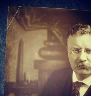 Theodore Roosevelt Portrait as President 1905 \ VINTAGE PHOTO 10.  5 x 14 4