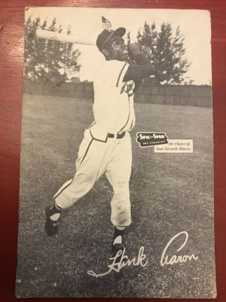 Baseball: Hank Aaron (hof) ; 1954 Spic & Span Promo Postcard (rookie)
