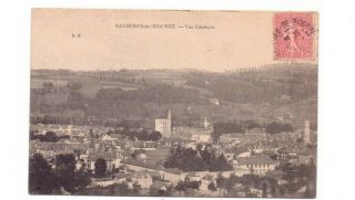 Postcard France Bagnerers De Bigorre Vue Generale Postmark Bagneres 1906 10c