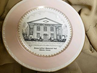 Straus - Levert Memorial Hall,  Talbotton Georgia Decorative Plate Collectible