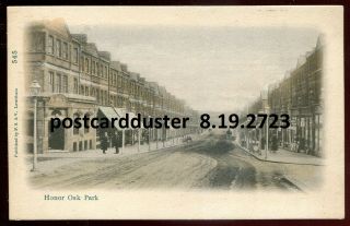 2723 - England Honor Oak Postcard 1910s Lewisham London Borough.  Street View