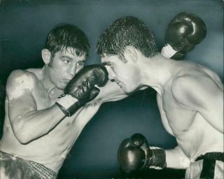 Johnny Famechon With Jimmy Anderson.  - Vintage Photo
