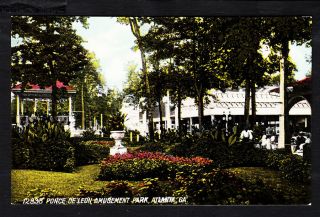 Atlanta,  Ga.  Ponce De Leon Amusement Park.  Circa 1908 Postcard.  705