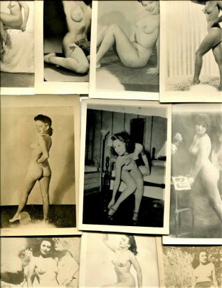 10 Old Rppc Real Photo Postcards Nudes Women Risque Erotica 1920 - 1925