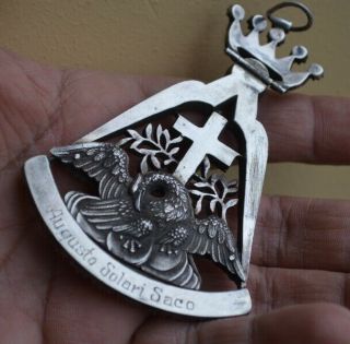 ANTIQUE JOYA MASONIC CHAPTER OF THE OLD XIX SILVER AND ENAMEL OF MEDALLA 8